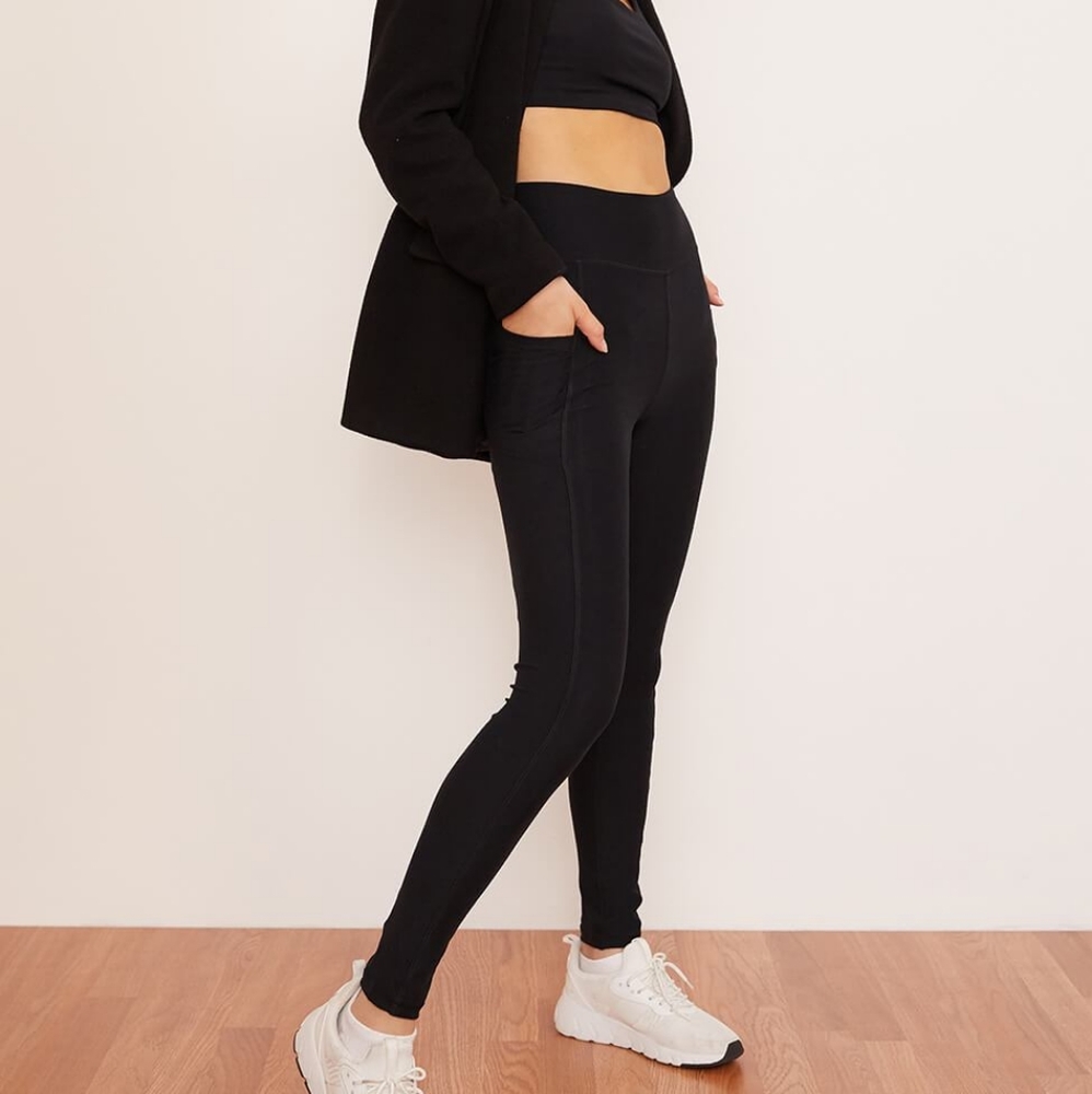 Wolven threads Onyx Pocket Leggings - Black Medium